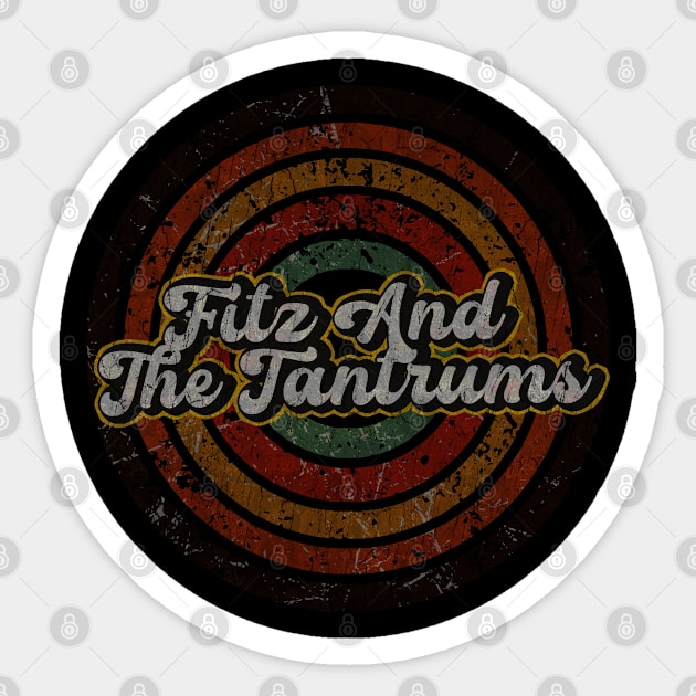 Fitz And The Tantrums vintage design on top Sticker by agusantypo